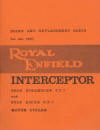 Royal Enfield Interceptor MK1A Genuine Parts Book