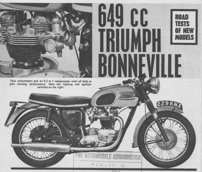 Triumph Bonneville Roadtest 1964