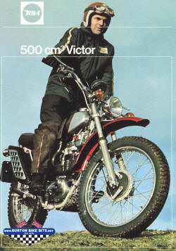 BSA Victor 500 Brochure, Percy Tait