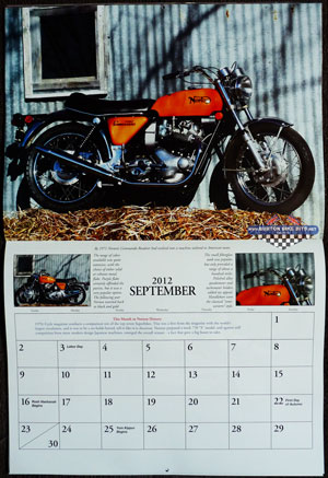 Norton Commando Calendar 2012